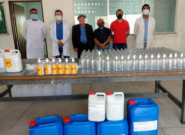 CRQ-XI doa insumos para mil litros de álcool em gel e 2 mil frascos